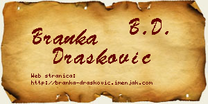 Branka Drašković vizit kartica